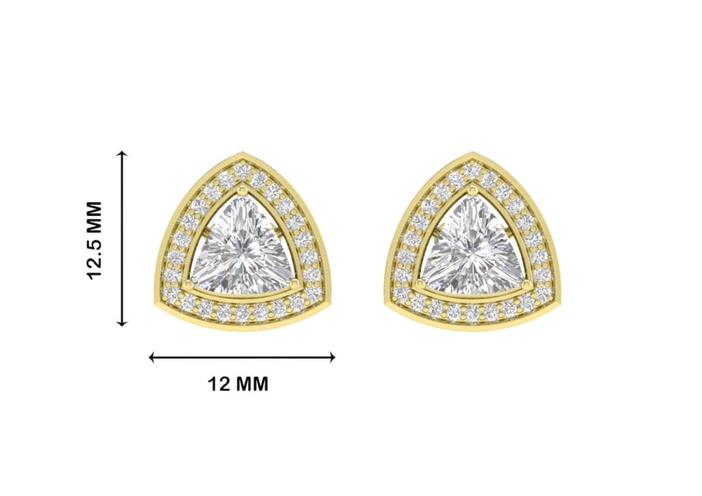 Trillion Halo Solitaire Studs