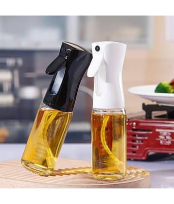 GMPex Oil Spray Bottle Premium Glass Leak Proof (200 ML) Glass Assorted Oil Container ( Set of 1 )