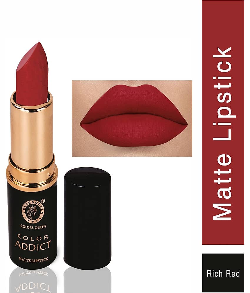 Colors Queen Color Addict Long Lasting Matte Lipstick (Shade - 10)