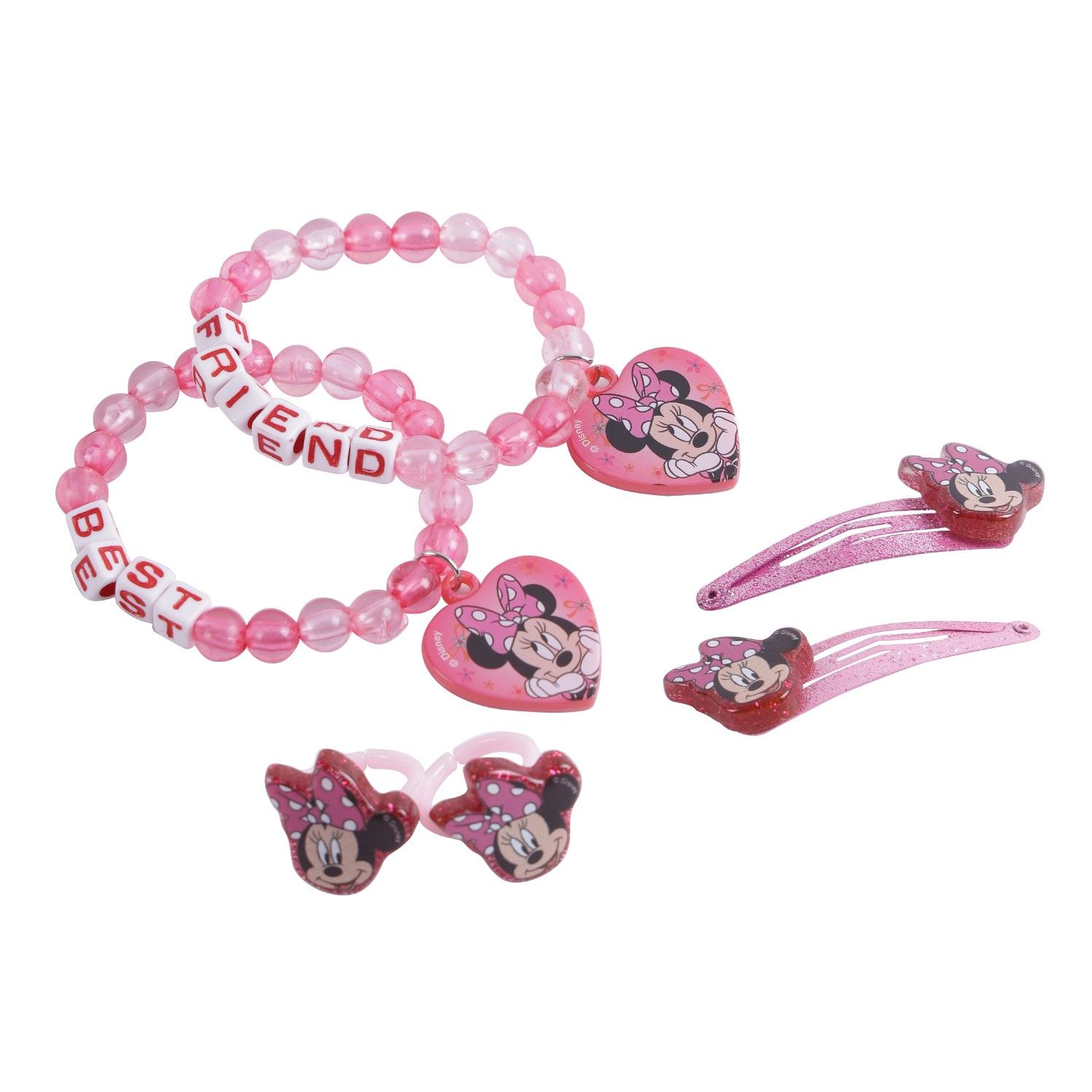 Li'l Diva Minnie Mouse Hair Accessories Pack of 6 For Girls 3 Years and Above