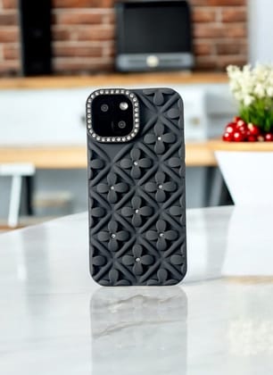 Grey Blossom 3D Case for iPhone 14