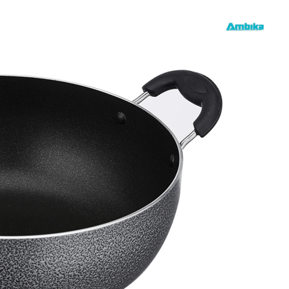 Ambika Kadhai Non-Stick with Lid- Size 1 - 20 cm