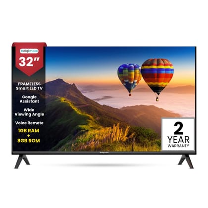 Digimate 32-Inch Frameless HD Smart LED TV with Google Assistant Voice Remote & Dolby Audio (DG-LED-3202) 2 Year Warranty Digimate 32-Inch Frameless HD Smart LED TV with Google Assistant Voice Remote & Dolby Audio (DG-LED-3202) 2 Year Warranty