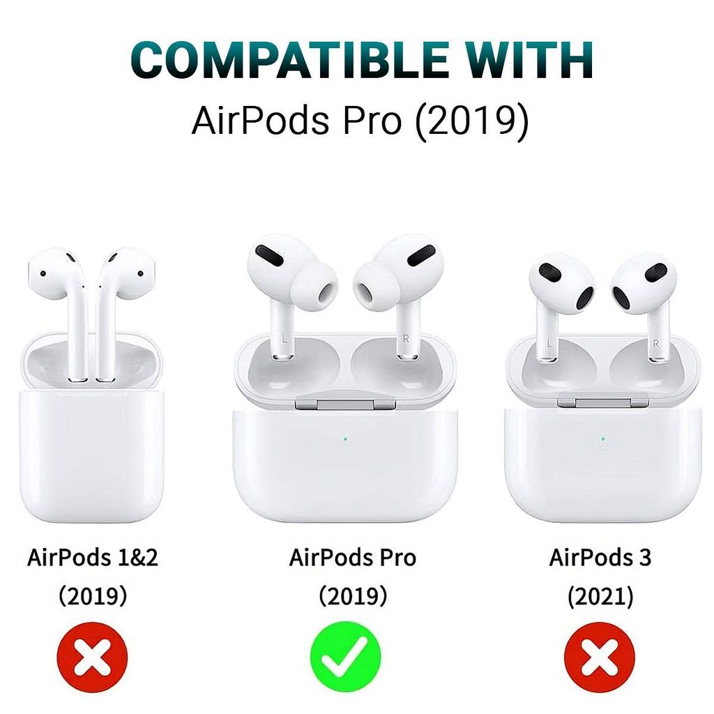 LIRAMARK Silicone Soft Case Cover with Buckle for Airpods Pro (2019), AirPods Pro 1st Generation (Wine)