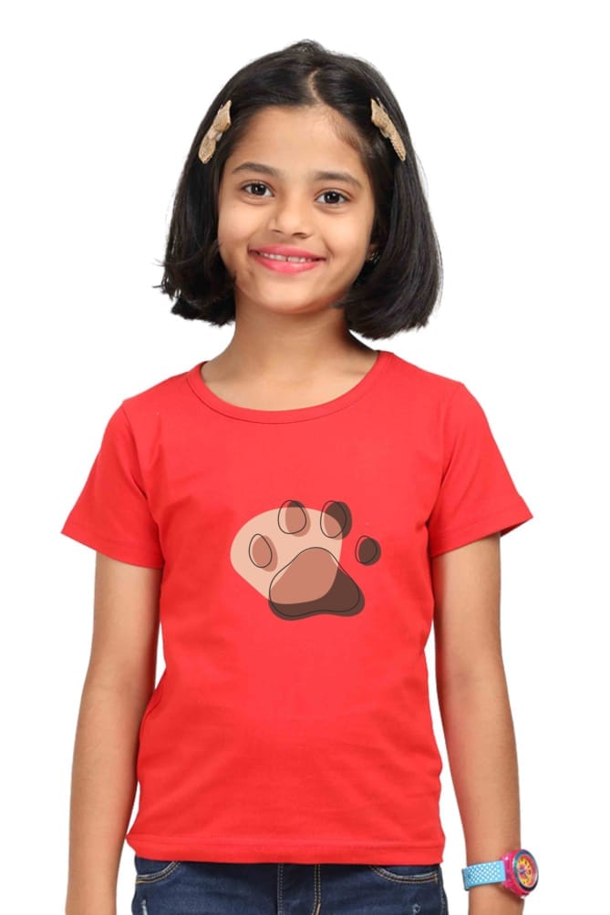 Round Neck T-Shirt (Girls) - Pawsitive Vibes (5 Colours)