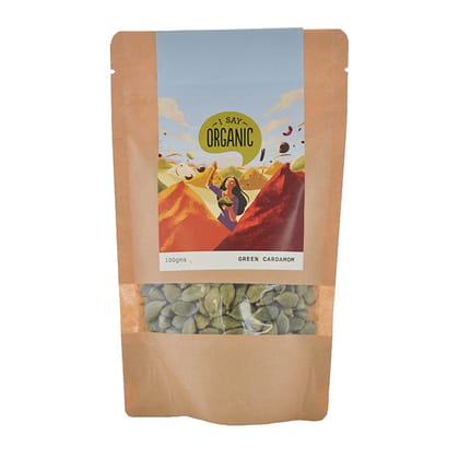 Organic Green Cardamom (Hari Elaichi)-100 gm
