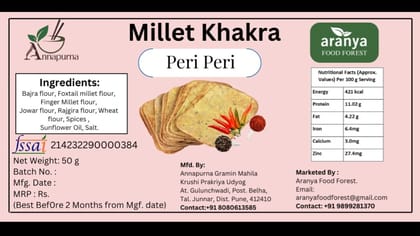 Millets Peri peri khakhra Millets Peri peri khakhra