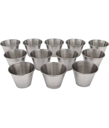 Dynore - Sauce Cup Stainless Steel Chip&Dip Bowl 75 mL ( Set of 12 )