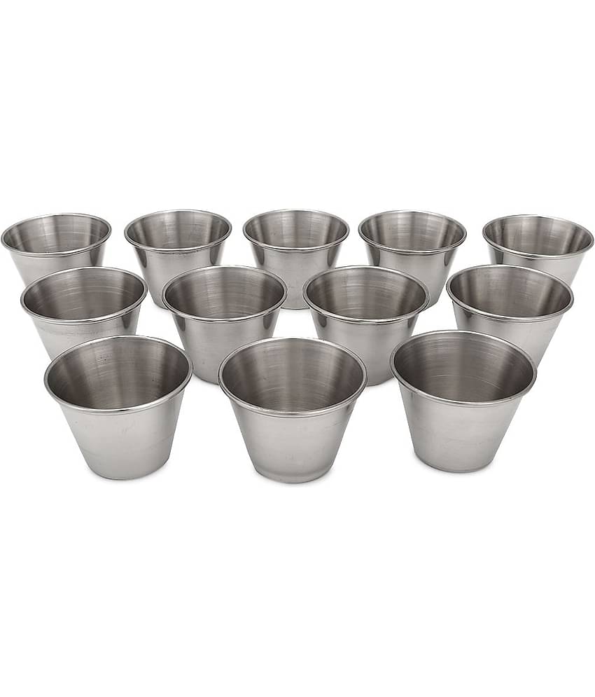 Dynore - Sauce Cup Stainless Steel Chip&Dip Bowl 75 mL ( Set of 12 )