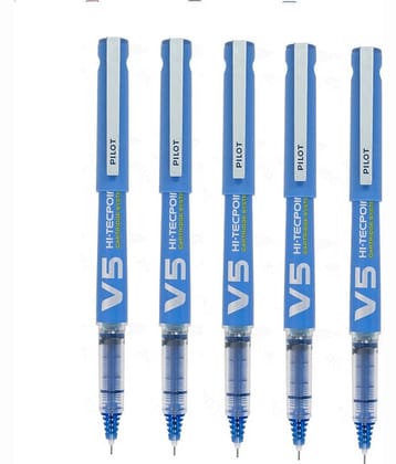 Pilot Hi-Tecpoint V5 Cartridge Pen Blue Pack Of 6