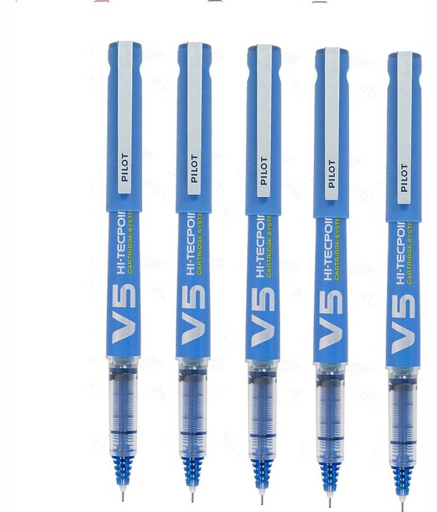 Pilot Hi-Tecpoint V5 Cartridge Pen Blue Pack Of 6