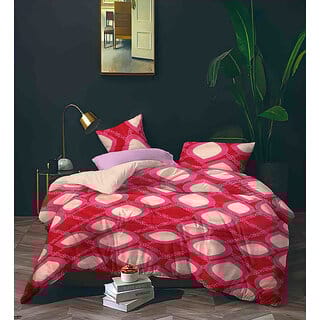 BLACK BEE  Magenta double bedsheet with 2 Pillow Covers (208 X 213 cm)(BS6-01)