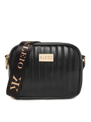 Bold Quilted Vegan Sling (M)-Black