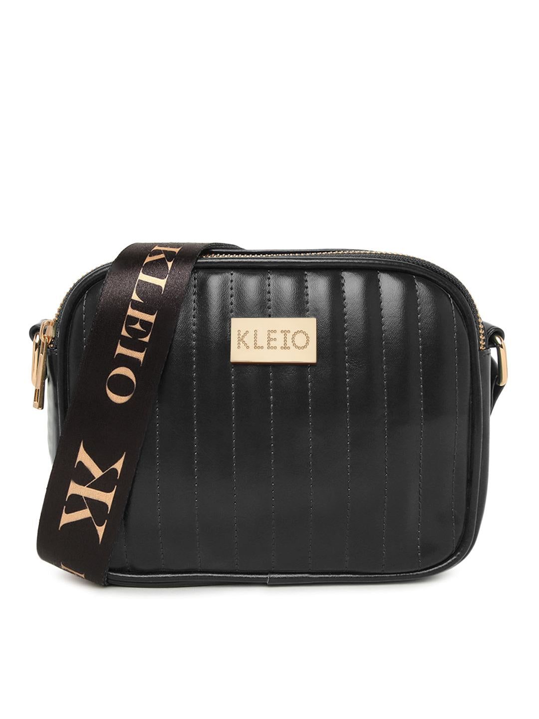 Bold Quilted Vegan Sling (M)-Black