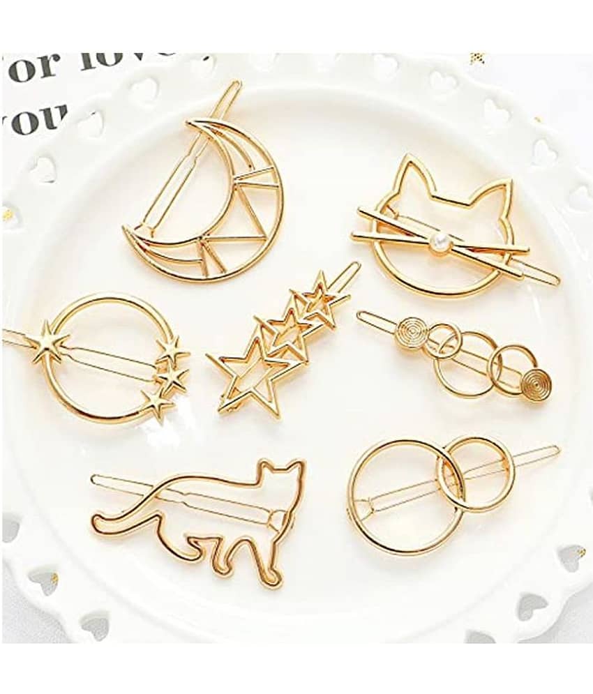 SNOWPEARL Gold Casual Hair Clip