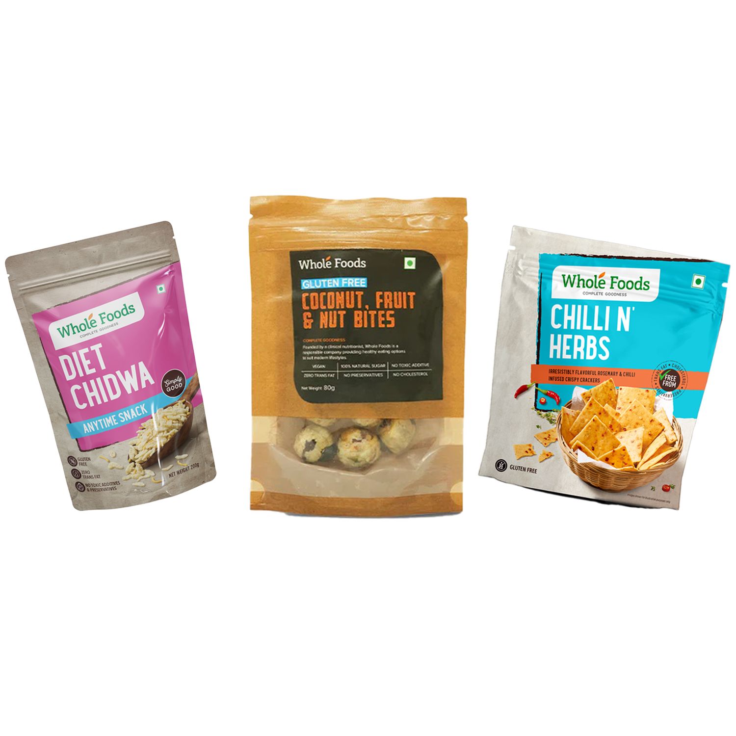 Whole Foods Gluten Free Snacks Combos - Pack of 3