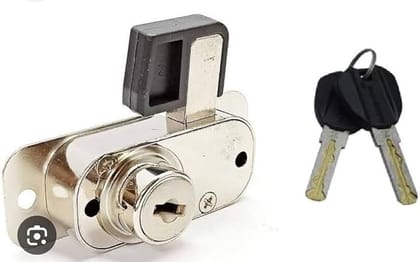 Adison Stainless Steel Sliding Wardrobe Lock, 2.5 cm, Silver, Pack of 1 Made in India, Heavy Duty Pack of 1 Set Best Wardrobe Lock with Various Combination of Locks Stainless Steel (1, Regular)