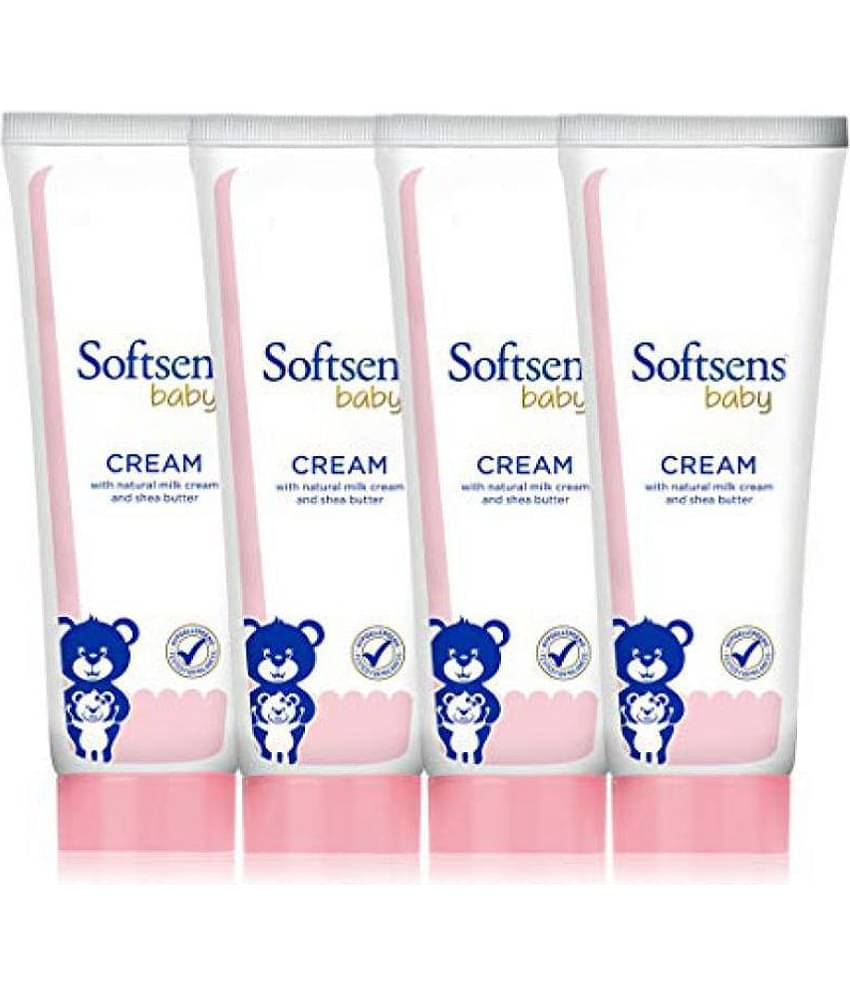 Softsens Baby Moisturizing Cream with Natural Milk Cream & Shea Butter, 100g, Pack of 4