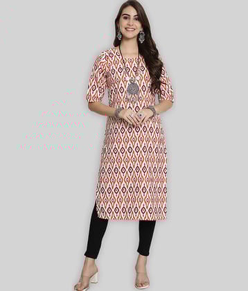 7Threads Crepe Printed Straight Women's Kurti - Multicolor ( Pack of 1 )