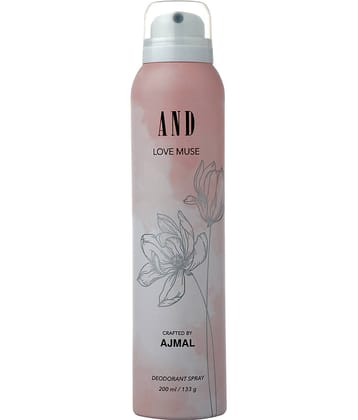 AND Love Muse Deodorant 200ml Body Spray Gift For Women Longlasting Crafted by Ajmal Pack of 1