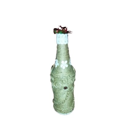Gudiya Mahila Samuh Made of Bottle Flower Vase with Jute Material for Home Decor