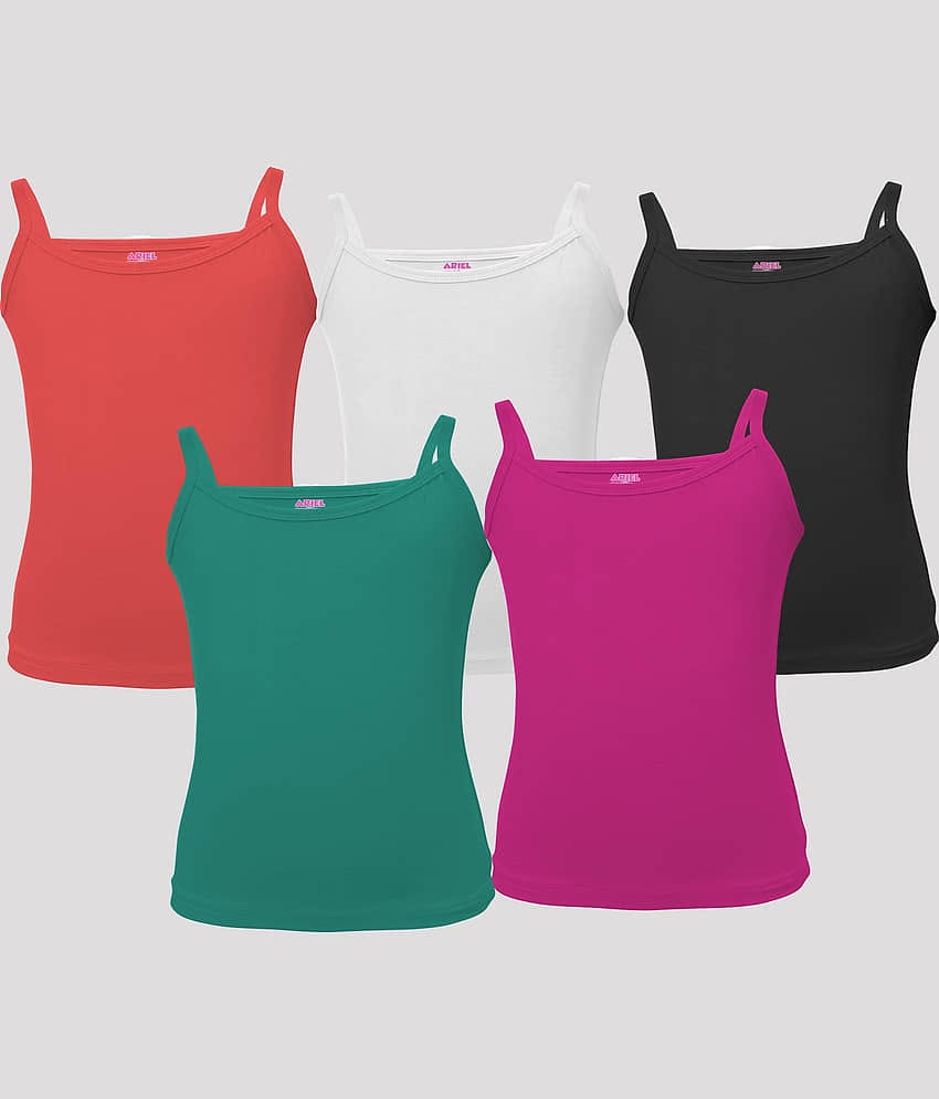 Ariel Pack of 5 Girls Cotton ( Multi )
