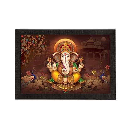 Lord Ganesha Satin Matt Texture UV Art Painting