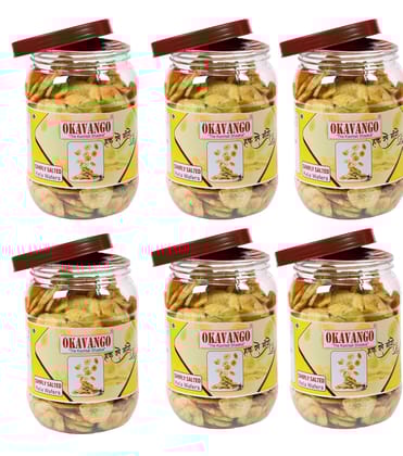 OKAVANGO THE KASHTILA SHAAKAL Salted Banana Chips, 300g, Fried Green Banana Wafers in PET Jar