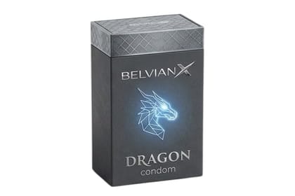 BelvianX Big Extra Size Dragon Imported Condom for Man | Extra Time | Long-lasting | ultra thin premium | (Pack of 1) (6 inch)
