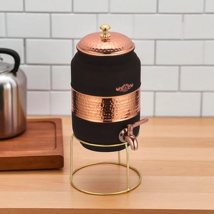 Pure Copper Water Dispenser With Stand Velvet Finish 5 Litres