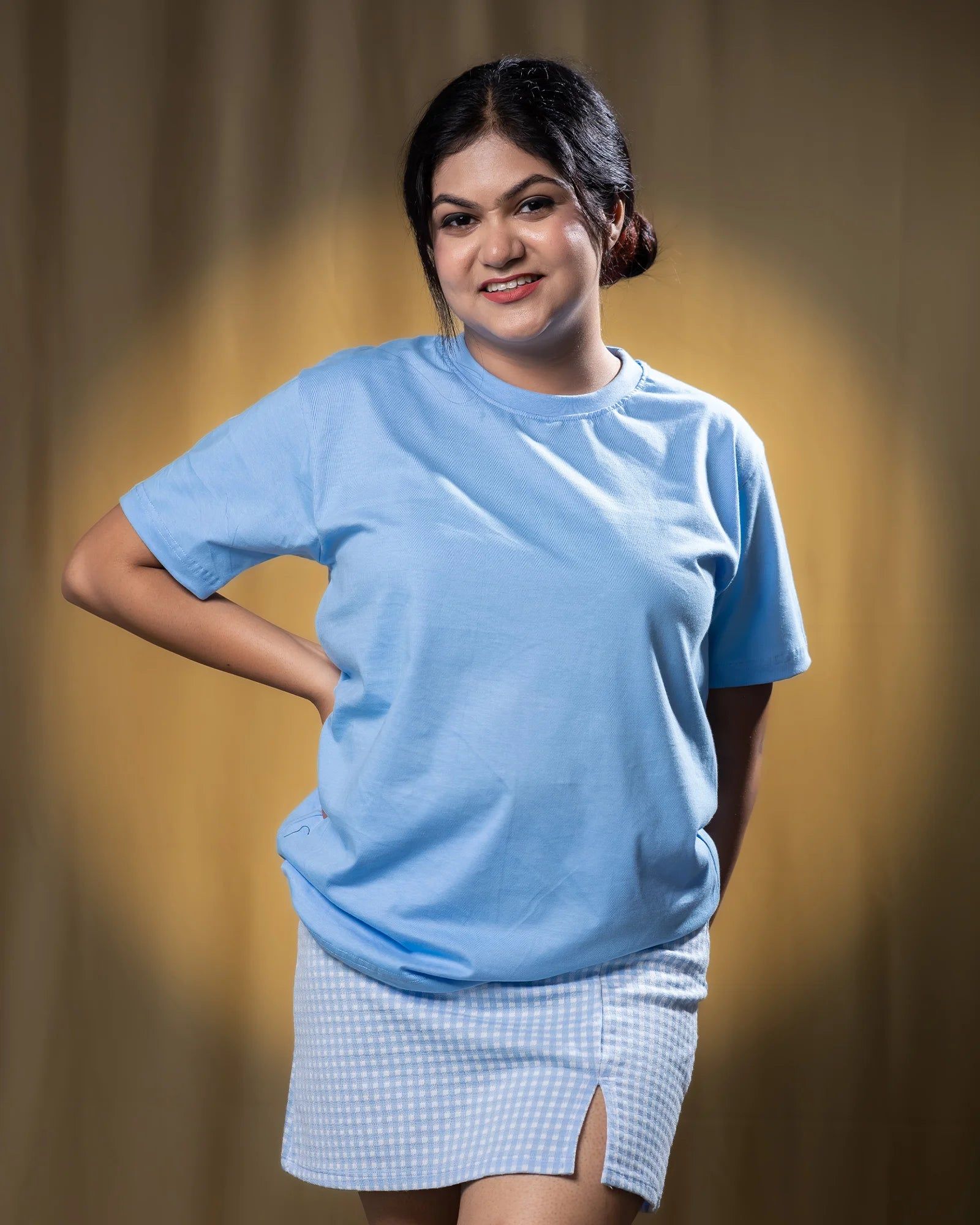 Pastel Blue | Solid Tees-Light Azure / X-small