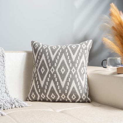 Grey Ikat Cushion Cover-16"x16"