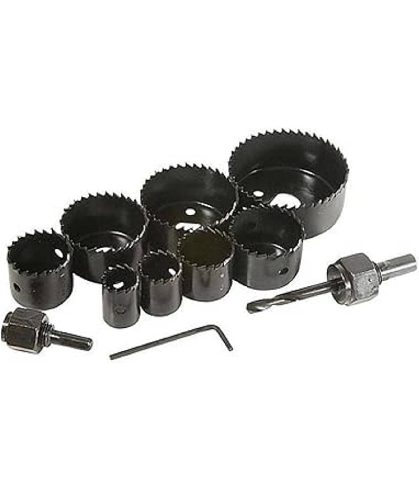 Professional Wood Hole Saw Cutting Tool Set | Carbon Steel Metal Alloys Wood Hole Saw Cutting Set (19-64mm) - 11 pcs