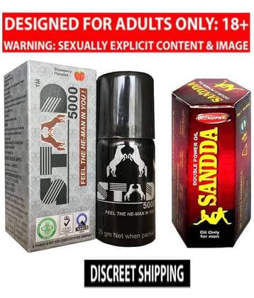 Stud 5000 DLAY spray & Double Power Sandda Massage oil For Men