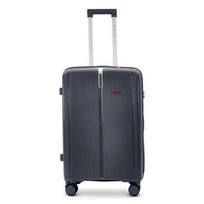 AMERICAN TRAVELLER Tokyo Polypropylene 4-Piece Luggage Trolley Bag Set | TSA-Type Lock, 360 degree Spinner Wheels, Durable Hard Shell Suitcase for Travel (1, Dark Grey, S (20))