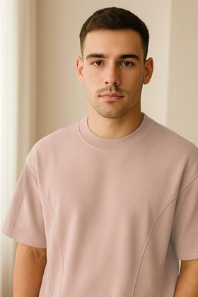 Vintage Pink Oversized T-shirt-XS