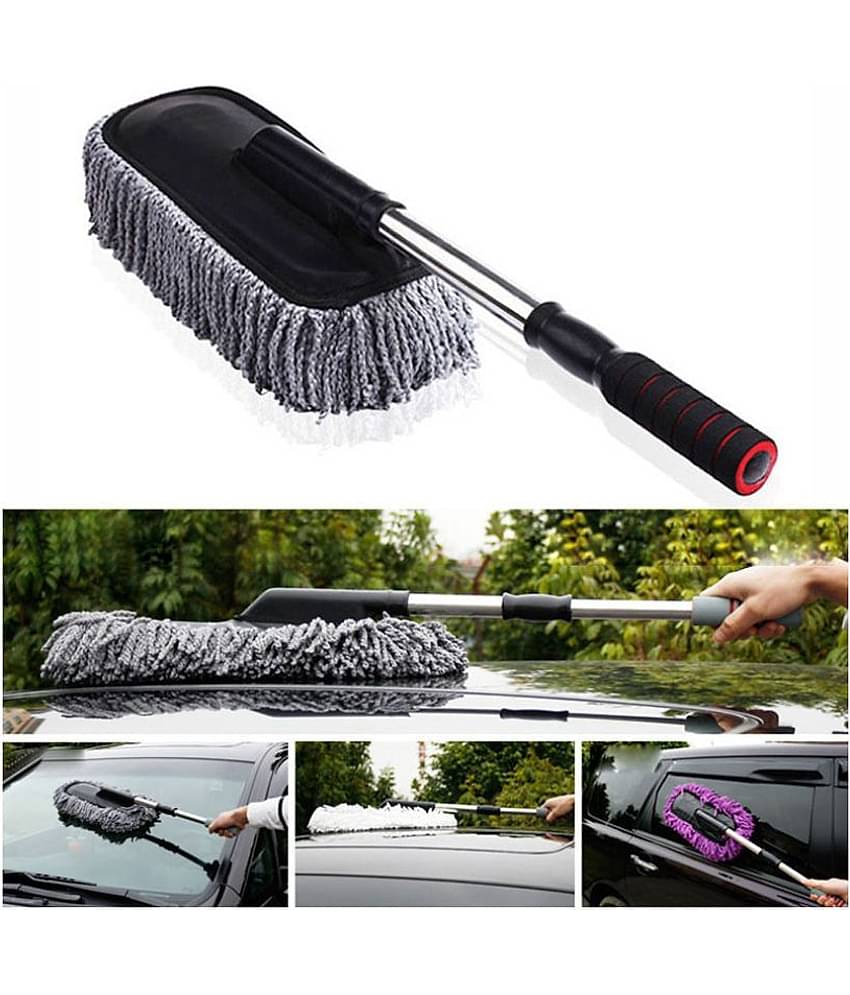Scratch-Free Car Cleaning Microfibre Telescopic Duster for Car Cleaing or Washing (Multi color) -1 piece