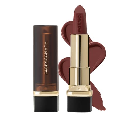 FACESCANADA Comfy Matte Creme Lipstick - Not A Quitter, 4.2G | Long Stay | Creamy Matte Finish | Intense Color | Super Hydrating & Nourishing | Single Stroke Smooth Application, 1 Count FACESCANADA Comfy Matte Creme Lipstick - Not A Quitter, 4.2G | Long 