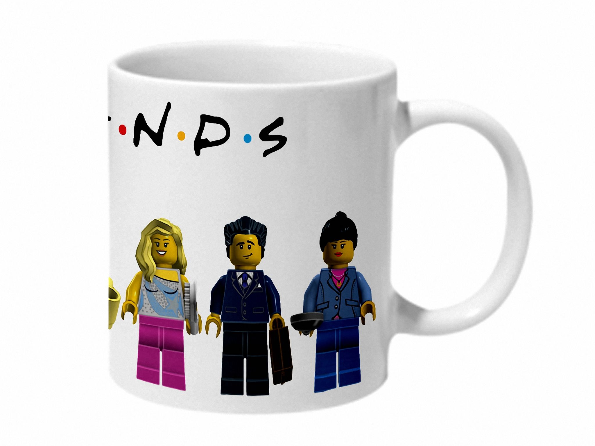 Multicolor Friends Minicraft Characters Ceramic Mug