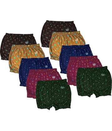 Drako Pack of 10 Cotton Bloomers For Girls ( Multicolor )