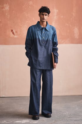 BEJOY DENIM KURTA SET-XS
