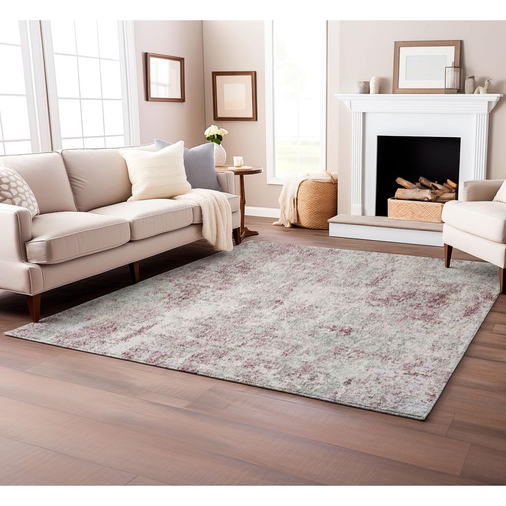 Neu Looms Handmade Viscose Wool Anti-Skid Rug for Bedroom, Living Room, Nursery, Dorm, Playroom & Reading Area (Size 6x9 Feet, Blue-Beige)