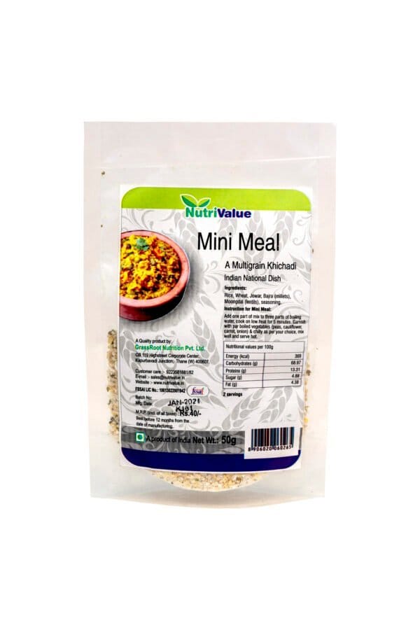 Nutrivalue Mini Meal Multigrain Instant Khichdi (50g) | Wholesome & Easy to Digest | Quick Healthy Meal
