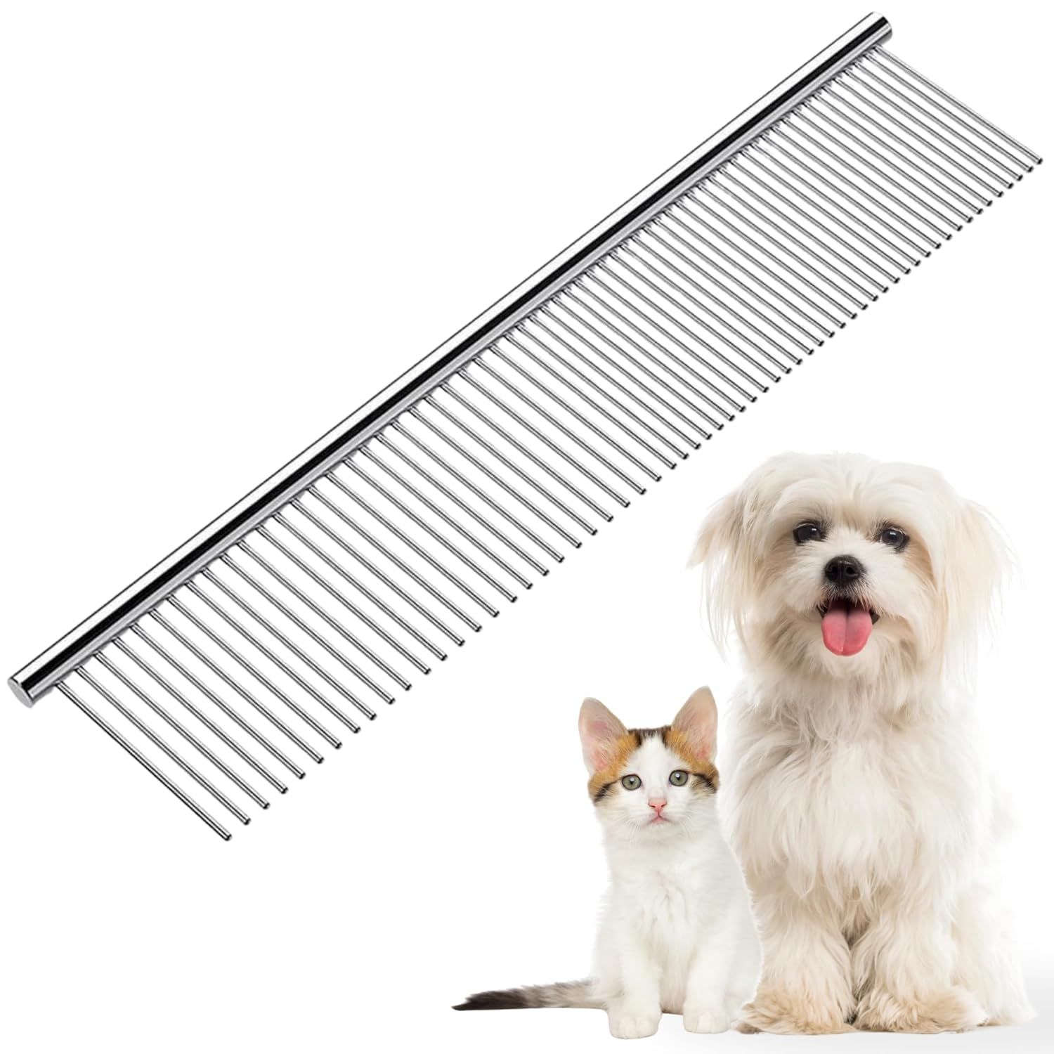 Dematting Comb for Dogs & Cats – 7-Inch Stainless Steel Grooming Tool