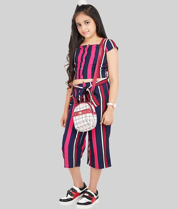 Being Naughty Pack of 1 Girls Polyester Top With Capris ( Multicolor )