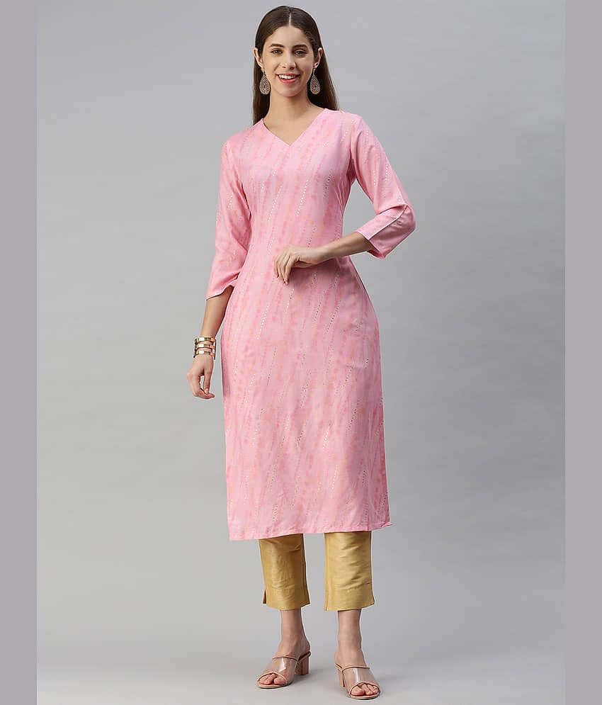 Hritika - Green Viscose Women's Straight Kurti ( Pack of 1 )