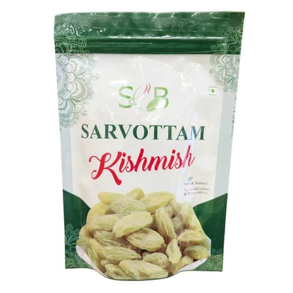 Sarvottam Kismish Gol 250g | Premium Round Raisins | Naturally Sweet & Juicy Dry Fruits | Iron & Antioxidant Rich Healthy Snack