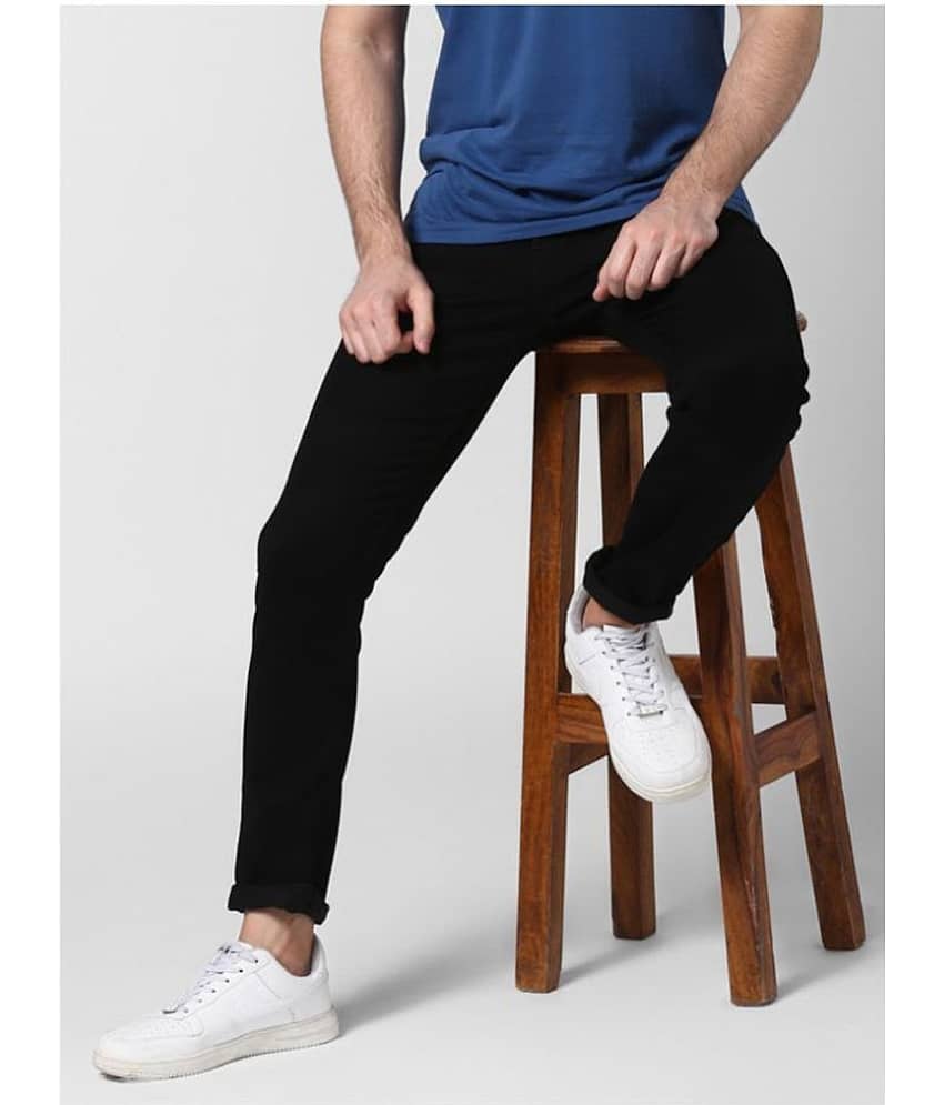 BUKKL Slim Fit Solid Men's Jeans - Black ( Pack of 1 )