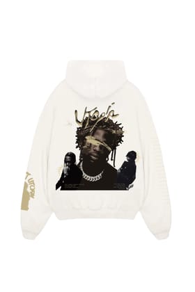 Utopia Designed Oversized Hoodie-S / White