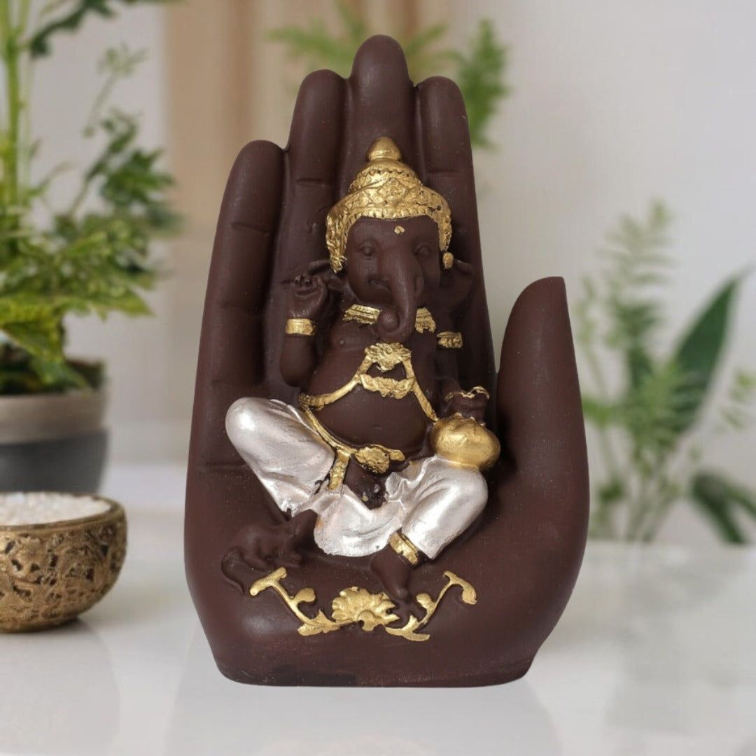 Palm Ganesh and Diya Gift Set | Perfect For Festive Gifting And Puja Decor
